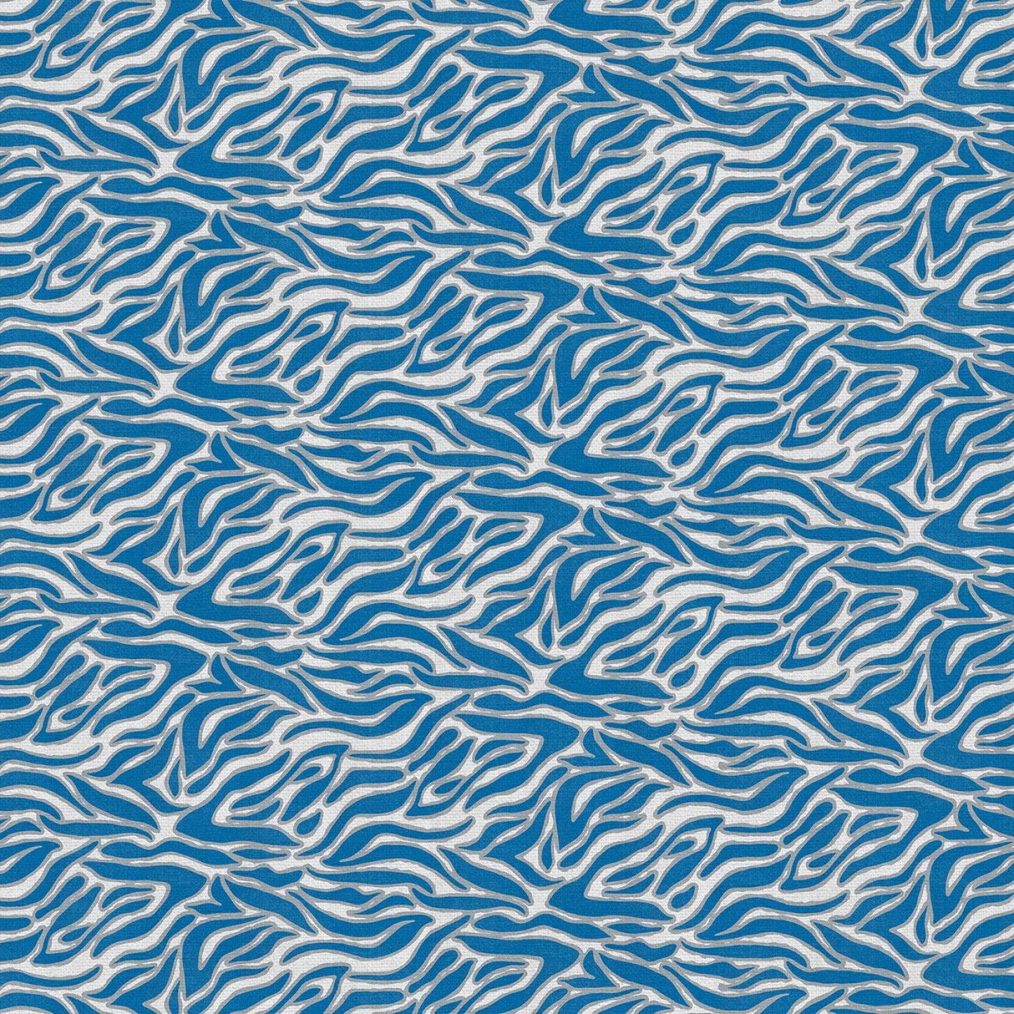 Pride of Detroit Zebra Blue Grey Paintbrush Studios Cotton Fabric PBS-120-26585