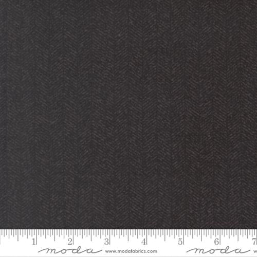 Primitive Gatherings FLANNEL Herringbone Blackbird Black Primitive Gatherings Moda Cotton FLANNEL Fabric MD-49342-16F