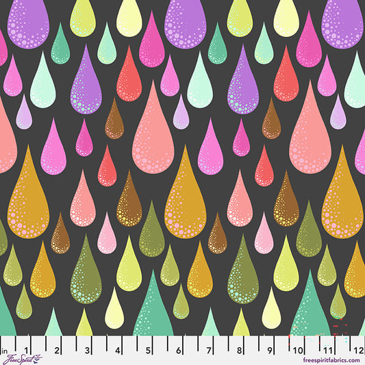 Prince Charming Deja Vu Dew Drops Licorice Purple Tula Pink Free Spirit Cotton Fabric FS-PWTP275.LICORICE