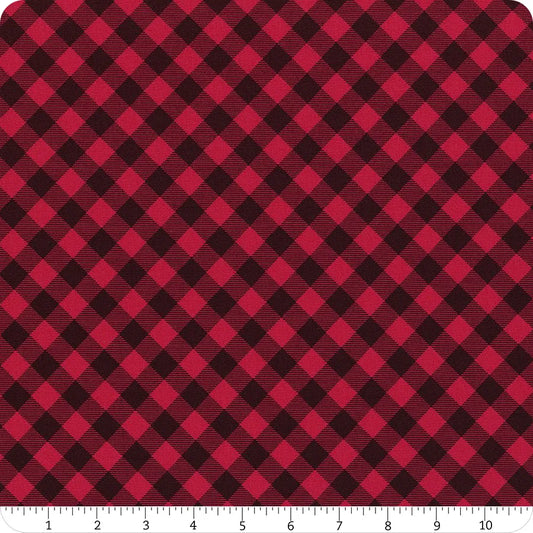 Priscilla's Pretty Plaids Bias Buffalo Check Red and Black Priscilla Blain Henry Glass Cotton Fabric