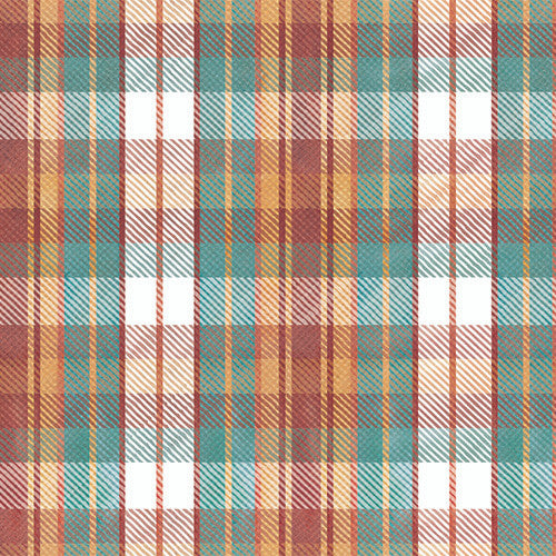 Pumpkin Please Harvest Plaid Multi Courtney Morgenstern 3 Wishes Cotton Fabric