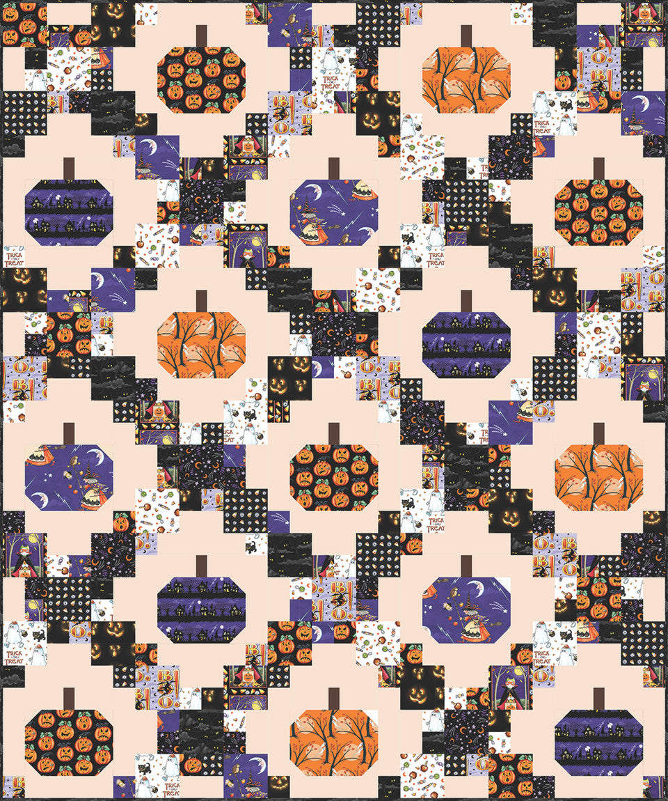 Project - Pumpkin Patches Quilt Moonlit Mischief Mary Engelbreit Free Spirit