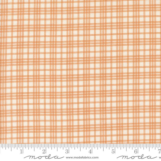 Pumpkin Spice Gatherings Checks and Plaids Cream Pumpkin Primitive Gatherings Moda Cotton Fabric MD-49294-15