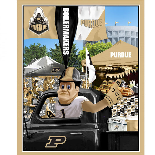 Purdue Boilermakers NCAA Tailgate Panel 36" Cotton Fabric