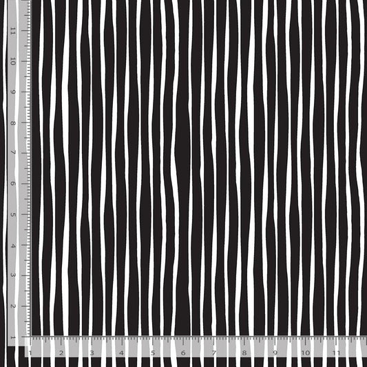 Purranormal Bandage Stripe Black Dear Stella Cotton Fabric DS-STELLA-D2811-BLACK