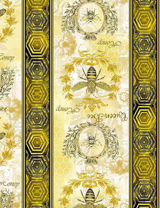 Queen Bee 11" Stripe Timeless Treasures Cotton Fabric