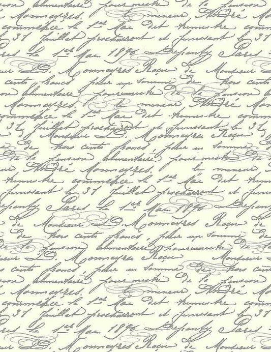 Queen Bee Script Text Cream Timeless Treasures Cotton Fabric