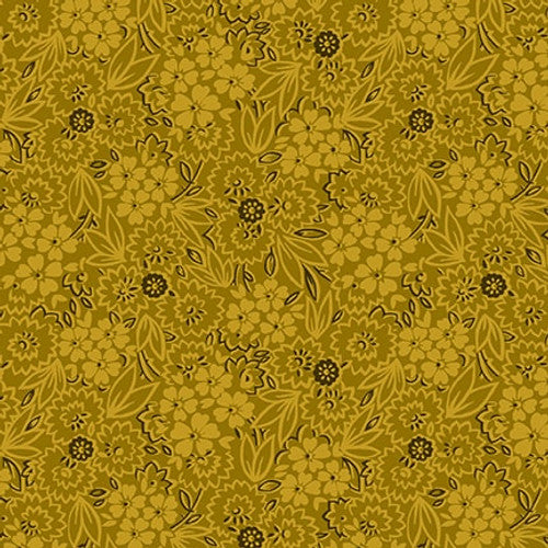 Quiet Grace Scatter Garden Gold Kim Diehl Henry Glass Cotton Fabric