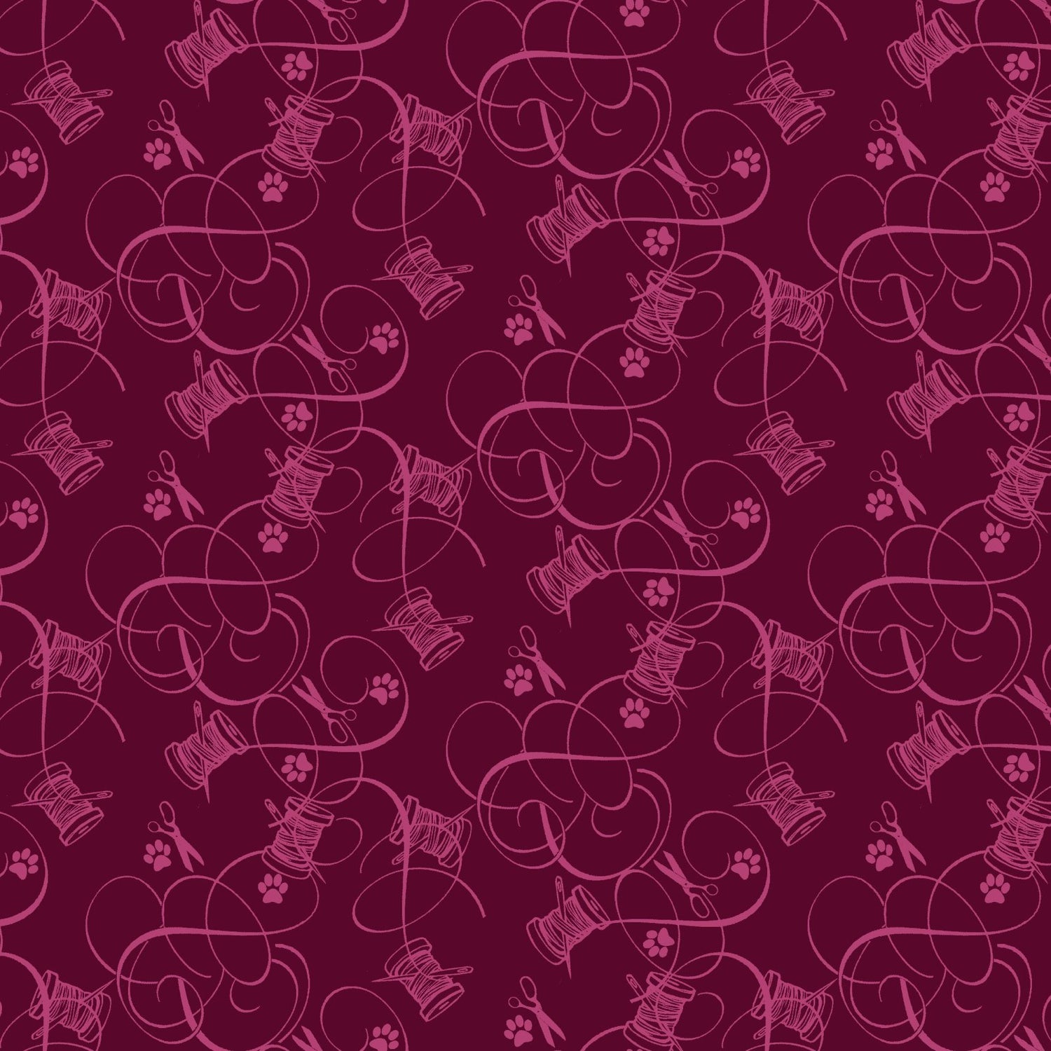 Quilted Kitties Calico Notions Tonal Mulberry Purple Robert Giordano Henry Glass Cotton Fabric | US Fabric Shop