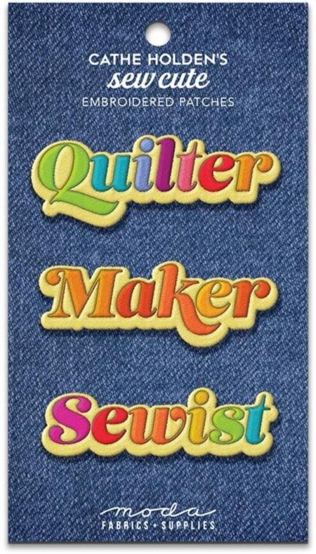 Quilter, Maker, & Sewist Sew Cute Iron on Embroidery Patches Cathe Holden Moda MD-CH3001