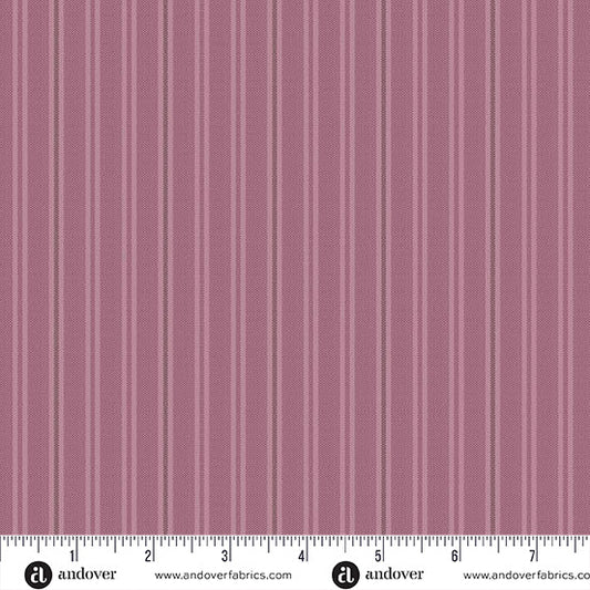 Quiltessential Double Stripe Petunia Purple Laundry Basket Quilts Andover Cotton Fabric AF-A1672-P