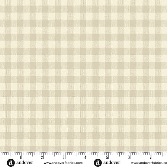 Quiltessential Gingham Ivory Laundry Basket Quilts Andover Cotton Fabric AF-A1673-L1