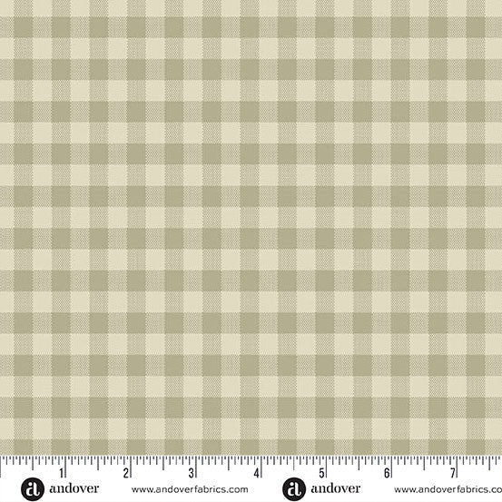 Quiltessential Gingham Linen Light Beige Laundry Basket Quilts Andover Cotton Fabric AF-A1673-L2