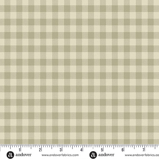 Quiltessential Gingham Linen Light Beige Laundry Basket Quilts Andover Cotton Fabric AF-A1673-L2