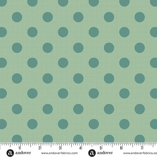 Quiltessential Large Dot Matcha Green Laundry Basket Quilts Andover Cotton Fabric AF-A1674-T