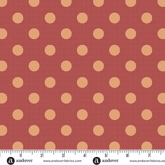 Quiltessential Large Dot Monarch Orange Laundry Basket Quilts Andover Cotton Fabric AF-A1674-O