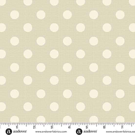 Quiltessential Large Dot Parchment Laundry Basket Quilts Andover Cotton Fabric AF-A1674-L1