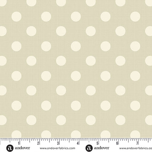 Quiltessential Large Dot Parchment Laundry Basket Quilts Andover Cotton Fabric AF-A1674-L1