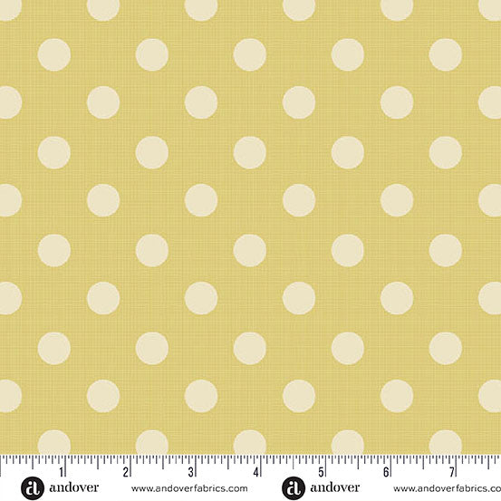 Quiltessential Large Dot Sunny Yellow Laundry Basket Quilts Andover Cotton Fabric AF-A1674-Y