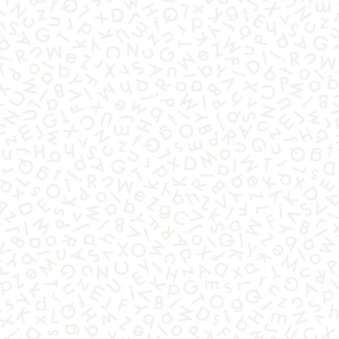 Quilting Illusions Alphabets White on White Quilting Treasures Cotton Fabric QT-1649-26760-Z