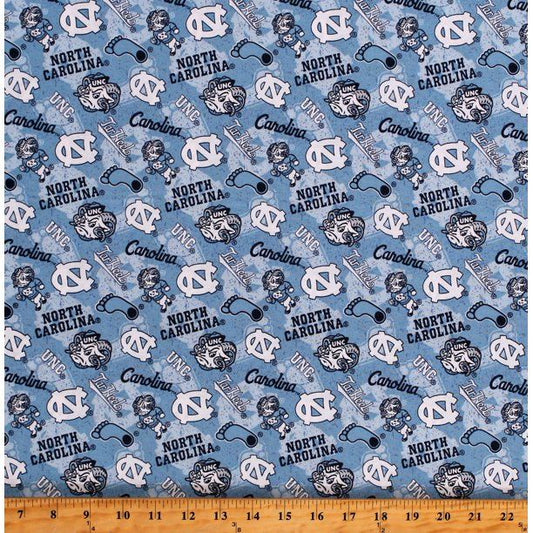 North Carolina at Chapel Hill Tar Heels NCAA UNC Tone on Tone Cotton Fabric