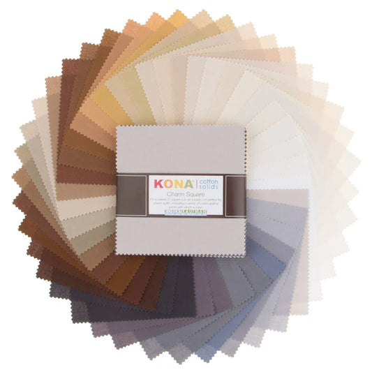 Kona Cotton Neutral Palette 5" Squares Robert Kaufman Cotton Fabric RK-CHS-141-41