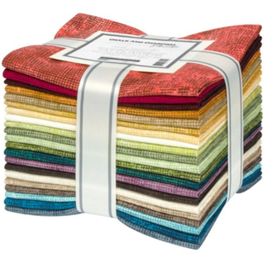 Chalk and Charcoal Tahoe Colorstory Fat Quarter Bundle 18"x 21" 21 pcs Jennifer Sampou Robert Kaufman Cotton Fabric