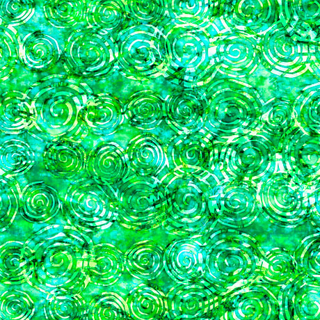 Radiance Scroll Green Dan Morris Quilting Treasures Cotton Fabric