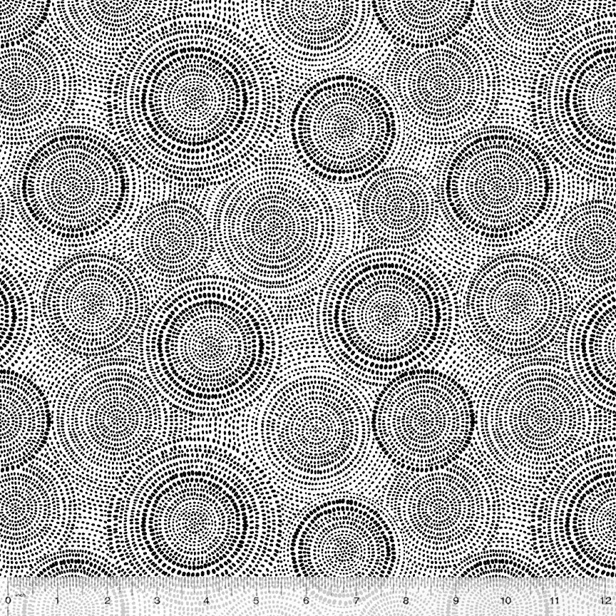 Radiance Basics Black on White Whistler Studios Windham Fabrics Cotton Fabric WF-53727-53