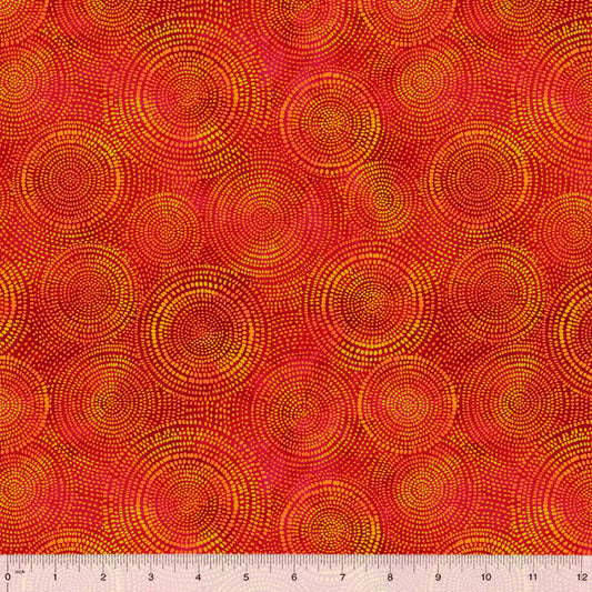 Radiance Basics Fiery Orange Whistler Studios Windham Fabrics Cotton Fabric WF-53727-4