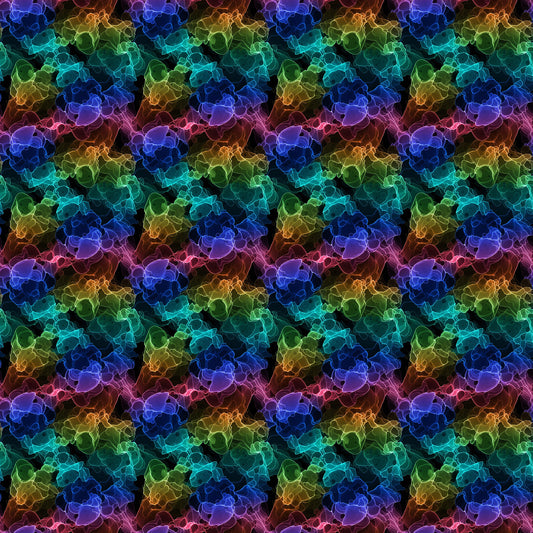 Radiant Rhapsody Electric Storm Black Patrick Lose Northcott Cotton Fabric NC-PL-10737-99