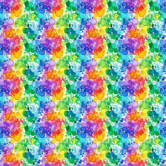 Radiant Rhapsody Splattered Multi Patrick Lose Northcott Cotton Fabric NC-PL-10738-10
