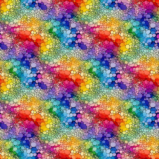 Radiant Rhapsody Stones Multi Patrick Lose Northcott Cotton Fabric NC-PL-10732-100
