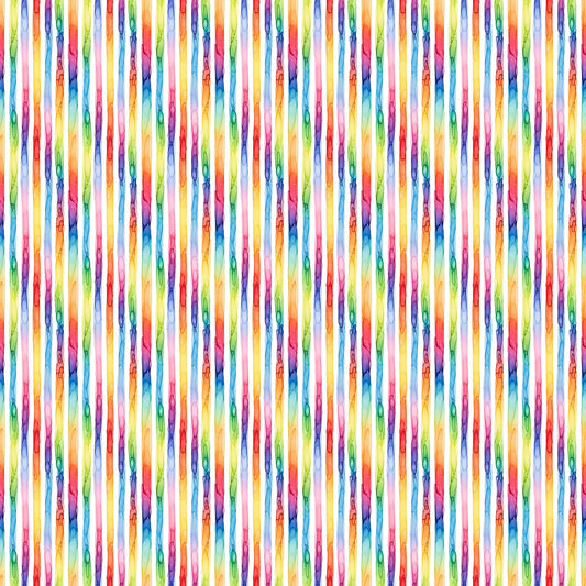 Radiant Rhapsody Stripes Multi Patrick Lose Northcott Cotton Fabric NC-PL-10733-10