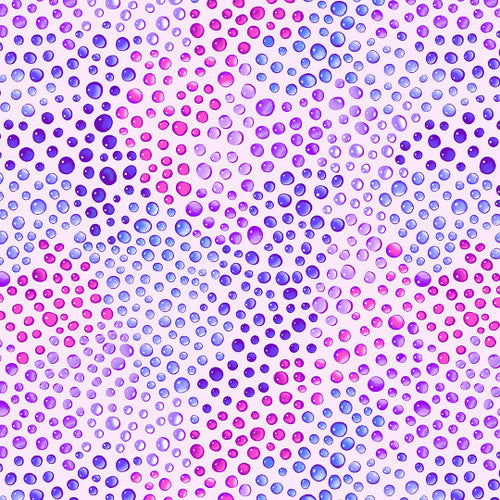 Rainbow Droplets 108" Wide Backing Water Droplets Lilac Pattern Weave Studio Blank Quilting Cotton Fabric