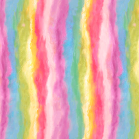 Rainbow Rose Wavy Stripe Pink Multi Carol Cavalaris  Quilting Treasures Cotton Fabric