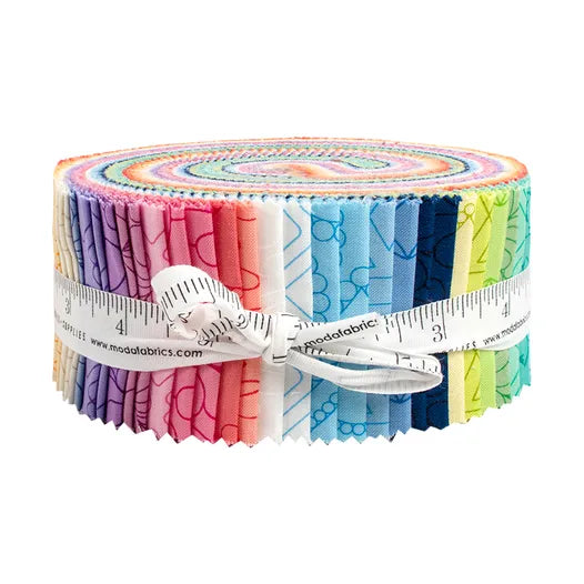 Rainbow Sherbet 2.5" Jelly Roll Sariditty Moda Cotton Fabric