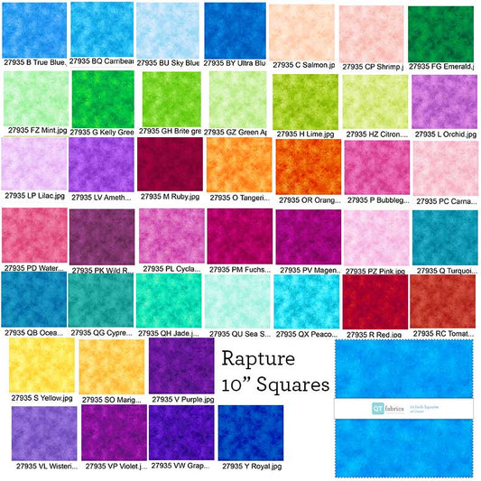 Rapture Blender 10” Squares Multi Quilting Treasures Cotton Fabric