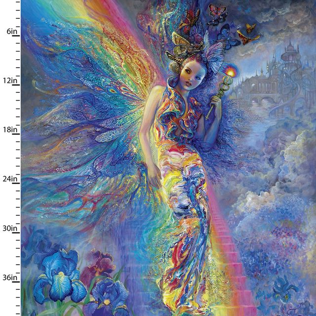 Ray of Hope Fairy Panel 36" Josephine Hall 3 Wishes Cotton Fabric