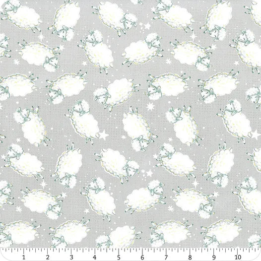Reach for the Stars Sheep Toss Gray Michael Davis Wilmington Prints Fabrics Cotton Fabric | US Fabric Shop