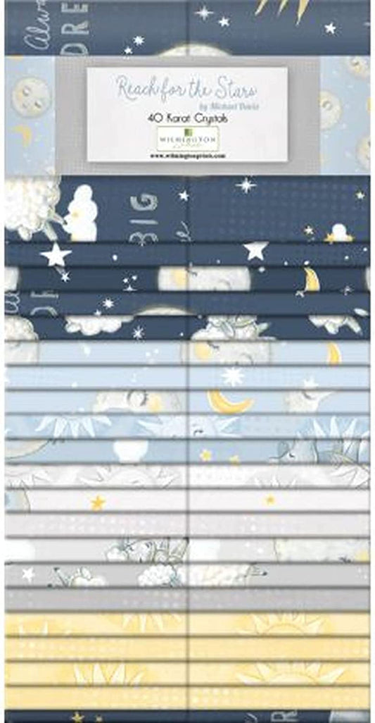 Reach the Stars 2.5" Strips Karat Crystals Wilmington Prints Cotton Fabric