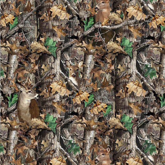 Realtree Deer Camo Sykel Polyester FLEECE Fabric
