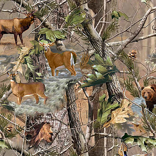 Realtree Deer Woods Sykel Enterprises Polyester Fleece Fabric SYK-1417