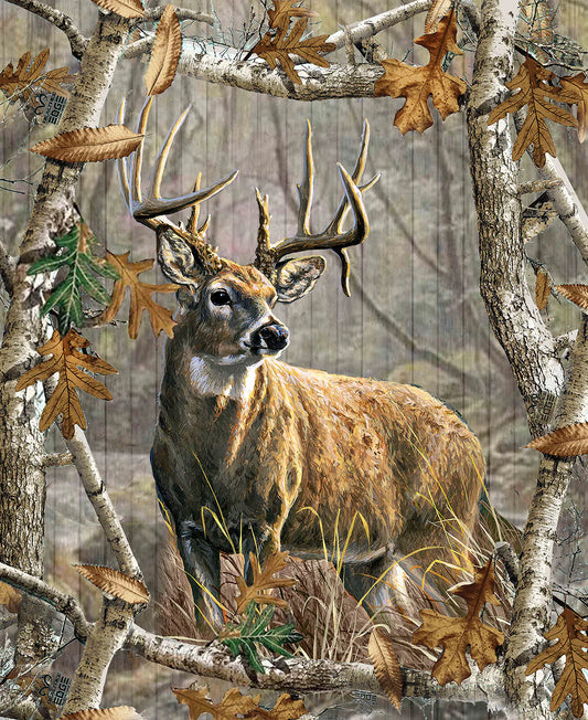 Realtree Plank Panel 36" Brown Sykel Cotton Fabric SYK-10517-Realtree