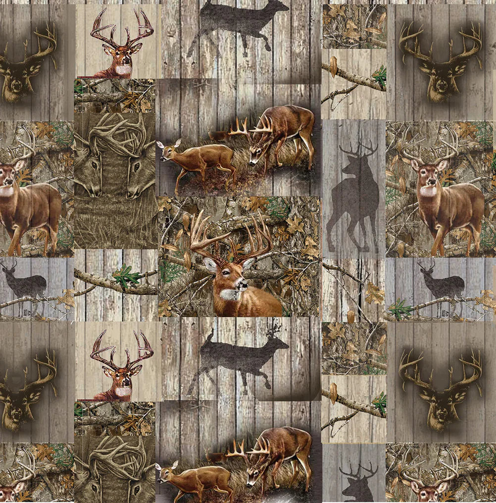 Realtree Plank Patch Deer Sykel Cotton Fabric SYK-10519