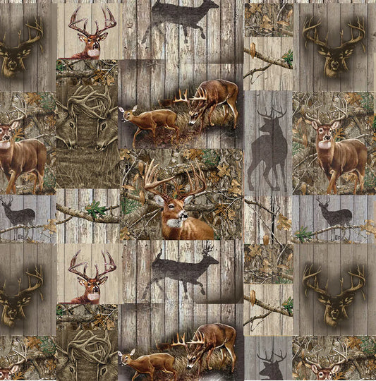Realtree Plank Patch Deer Sykel Cotton Fabric