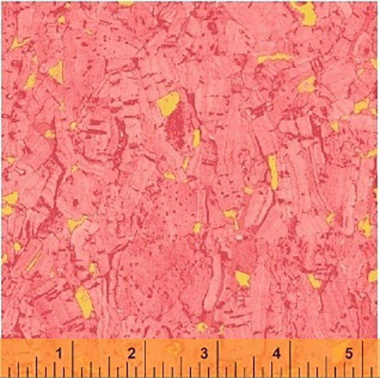 Recorked Flamingo Pink Metallic Cotton Fabric