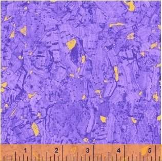 Recorked Hydrangea Purple Metallic Cotton Fabric