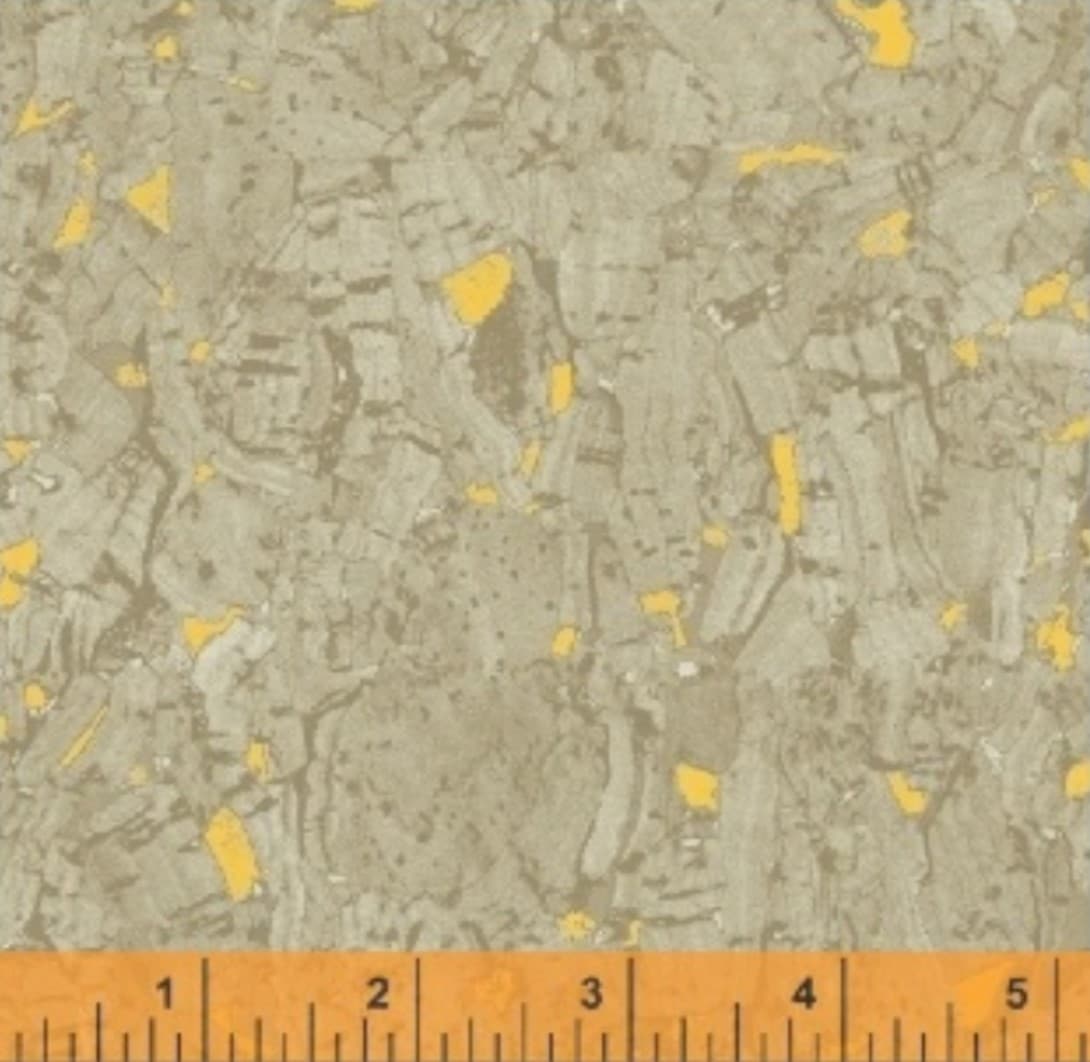 Recorked Stone Gold Metallic Windham Cotton Fabric