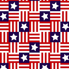 Red, White, & Starry Blue Flag Geo Navy Blue Red Studio E Cotton Fabric SE-3987-78